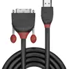 Image de Câble adaptateur LINDY HDMI / DVI Fiche mâle HDMI-A, Fiche mâle DVI-D 18+1 pôles 3.00 m noir 36273 Câble HDMI
