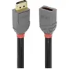 Image de Rallonge LINDY DisplayPort Fiche mâle DisplayPort, Prise femelle DisplayPort 1.00 m anthracite, noir, rouge 36496 contacts dorés Câble DisplayPort