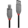 Image de LINDY Câble USB USB 2.0 USB-A mâle, USB-B mâle 0.20 m noir, gris 36670