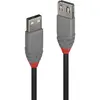 Image de LINDY Câble USB USB 2.0 USB-A mâle, USB-A femelle 0.50 m noir 36701
