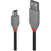 Image de LINDY Câble USB USB 2.0 USB-A mâle, USB-Mini-B mâle 1.00 m noir, gris 36722