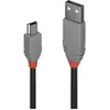 Image de LINDY Câble USB USB 2.0 USB-A mâle, USB-Mini-B mâle 3.00 m noir rond 36724