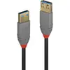 Image de LINDY Câble USB USB 3.2 Gen1 USB-A mâle, USB-A femelle 0.50 m noir 36760