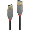 Image de LINDY Câble USB USB 3.2 Gen1 USB-A mâle, USB-A femelle 1.00 m noir 36761