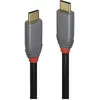 Image de LINDY Câble USB USB 3.2 Gen2x2 USB-C® mâle, USB-C® mâle 1.00 m noir, gris gaine en PVC, rond, contacts dorés 36901