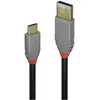 Image de LINDY Câble USB USB 3.2 Gen2 USB-C® mâle, USB-A mâle 0.50 m noir, gris 36910