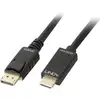 Image de Câble adaptateur LINDY DisplayPort / HDMI Fiche mâle DisplayPort, Fiche mâle HDMI-A 3.00 m noir 36923 Câble DisplayPort