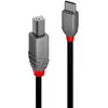 Image de LINDY Câble USB USB 2.0 USB-C® mâle, USB-B mâle 0.50 m noir 36940