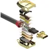 Image de LINDY HDMI Câble de raccordement Fiche mâle HDMI-A, Fiche mâle HDMI-A 5.00 m gris 37864 4K UHD Câble HDMI