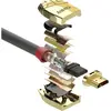 Image de Câble de raccordement LINDY HDMI Fiche mâle HDMI-A, Fiche mâle HDMI-A 20.00 m gris 37868 Câble HDMI