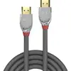 Image de Câble de raccordement LINDY HDMI Fiche mâle HDMI-A, Fiche mâle HDMI-A 5.00 m gris 37874 4K UHD Câble HDMI