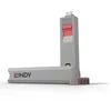 Image de LINDY Kit bloqueur de Port USB Type C avec clé et 4 verrous, Rose