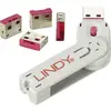 Image de LINDY Verrouillage de port USB USB-Lock + Key jeu de 4 rose fermeture à clé avec 1 clé 40450