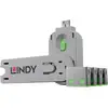 Image de LINDY Verrouillage de port USB USB-Lock + Key jeu de 4 vert fermeture à clé avec 1 clé 40451