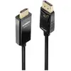 Image de Câble de raccordement LINDY HDMI Fiche mâle DisplayPort, Fiche mâle HDMI-A 0.50 m noir 40924 Câble DisplayPort