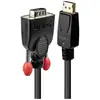 Image de Cordon LINDY DisplayPort Fiche mâle DisplayPort, Fiche mâle VGA 9 pôles 1.00 m noir 41941 Câble DisplayPort