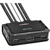 Image de LINDY KVM-Umschalter Commutateur KVM Display-Port souris, clavier 4096 x 2160 Pixel