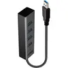 Image de LINDY 43324 Hub USB 4 ports USB-A USB 3.1 Gen1 5 GBit/s noir 43324