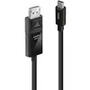 Image de Câble de raccordement LINDY USB-C® USB-C® mâle, Fiche mâle DisplayPort 1 m noir 43341 Câble DisplayPort