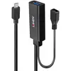 Image de LINDY 43344 Hub USB 2 ports USB-A USB 3.2 Gen1 5 GBit/s avec fiche mâle USB-C noir 43344