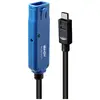 Image de LINDY Câble USB USB 3.2 Gen1 USB-A femelle, USB-C® mâle 5.00 m noir/bleu 43380