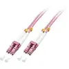 Image de LINDY 46342 fibre optique FO Câble de raccordement 3.00 m rose [1x LC mâle - 1x LC mâle] 50/125 µ Multimode OM4