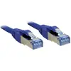 Image de LINDY 47147 RJ45 Câble réseau, câble patch CAT 6a S/FTP 1.00 m bleu avec cliquet dencastrement 1 pc(s)