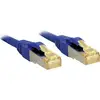 Image de LINDY 47277 RJ45 Câble réseau, câble patch CAT 6a (câble brut CAT 7) S/FTP 1.00 m bleu avec cliquet dencastrement 1 pc(s)
