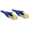 Image de LINDY 47278 RJ45 Câble réseau, câble patch CAT 6a (câble brut CAT 7) S/FTP 1.50 m bleu avec cliquet dencastrement 1 pc(s)