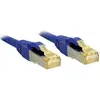 Image de LINDY 47280 RJ45 Câble réseau, câble patch CAT 6a (câble brut CAT 7) S/FTP 3.00 m bleu avec cliquet dencastrement 1 pc(s)