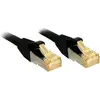 Image de LINDY 47316 RJ45 Câble réseau, câble patch CAT 6a (câble brut CAT 7) S/FTP 30.00 m noir avec cliquet dencastrement 1 pc(s)