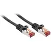 Image de LINDY 47370 RJ45 Câble réseau, câble patch CAT 6 S/FTP 0.30 m noir 1 pc(s)