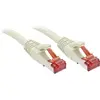 Image de LINDY 47700 RJ45 Câble réseau, câble patch CAT 6 S/FTP 0.30 m gris avec cliquet dencastrement 1 pc(s)