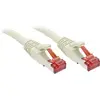 Image de LINDY 47701 RJ45 Câble réseau, câble patch CAT 6 S/FTP 0.50 m gris avec cliquet dencastrement 1 pc(s)
