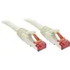 Image de LINDY 47702 RJ45 Câble réseau, câble patch CAT 6 S/FTP 1.00 m gris avec cliquet dencastrement 1 pc(s)