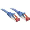 Image de LINDY 47719 RJ45 Câble réseau, câble patch CAT 6 S/FTP 2.00 m bleu avec cliquet dencastrement 1 pc(s)