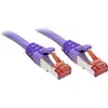 Image de LINDY 47829 RJ45 Câble réseau, câble patch CAT 6 S/FTP 15.00 m violet avec cliquet dencastrement 1 pc(s)