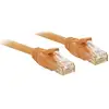 Image de LINDY 48106 RJ45 Câble réseau, câble patch CAT 6 U/UTP 0.50 m orange avec cliquet dencastrement 1 pc(s)