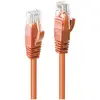 Image de LINDY 48115 RJ45 Câble réseau, câble patch CAT 6 U/UTP 30.00 m orange non blindé 1 pc(s)