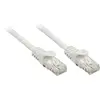 Image de LINDY 48162 RJ45 Câble réseau, câble patch CAT 6 U/UTP 1.00 m gris contacts dorés 1 pc(s)