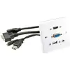 Image de LINDY 60220 HDMI / VGA / USB / Jack Câble adaptateur [1x HDMI®, VGA, USB-A, Jack femelle 3.5 mm - 1x HDMI®, VGA, USB-A, Jack femelle 3.5 mm] blanc