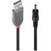 Image de LINDY Câble USB USB 2.0 USB-A mâle, Connecteur DC 3,5 mm 1.50 m noir avec USB 70266