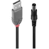 Image de LINDY Câble USB USB 2.0 USB-A mâle, Connecteur DC 5,5 mm 1.50 m noir 70267