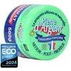 Image de LISERÉ VERT - Pierre d'Argent format 500 g, parfum citron, nettoyant ménager multi-usage, éponge incluse, fabriqué en France, certifié ECOCERT
