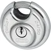 Image de ABUS Cadenas Diskus 24IB/50 en acier inoxydable - avec protection circulaire de 360° - pour la sécurité en cas de fortes intempéries - 20317 - Niveau de sécurité ABUS 7 - Argent/Bleu