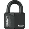 Image de ABUS Cadenas Granit 37/55 pour l'Extérieur - en Acier Spécial Trempé - Cylindre à Disques ABUS-Plus - Niveau de Sécurité 10 - Noir