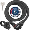 Image de ABUS Antivol à câble Phantom 8950/180 TexKF - Kit d'antivols pour vélo avec support TexKF pour le cadre du vélo - 12/15 mm - Niveau de sécurité 5 - Noir