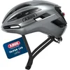 Image de ABUS Casque gravel Taipan LED - Casque de vélo avec éclairage pour le gravel - léger, polyvalent et bien ventilé - avec support pour lunettes - pour adolescents, femmes et hommes - taille M, argent