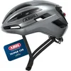 Image de ABUS Casque Gravel Taipan LED - Casque de vélo avec éclairage pour le gravel - léger, polyvalent et bien ventilé - avec support pour lunettes - pour adolescents, femmes et hommes - taille L, argent