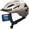 Image de ABUS Casque urbain Urban-I 4.0 ACE - Casque de vélo avec feu arrière rechargeable, 4 modes d'éclairage, visière, et fermeture magnétique - pour adolescents, femmes et hommes - taille S, beige